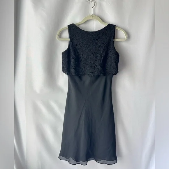 Ann Taylor Layered Black Sleeveless Dress - Picture 3 of 4